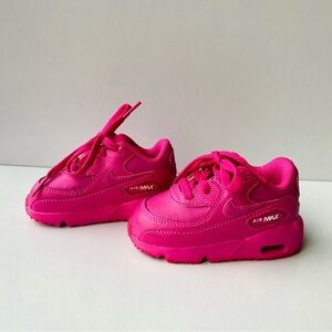Hot pink Nike Air Max 90 toddler shoes